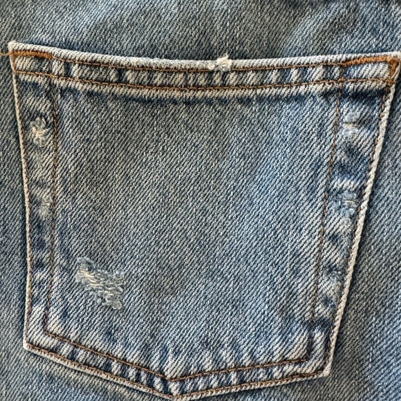 Topshop Cotton Denim Distressed Denim Mini Frayed Hemline / US 4 - Picture 12 of 12